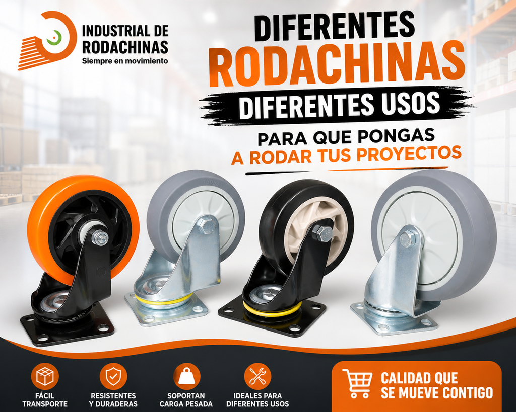 Rodachinas varias medidas y materiales
